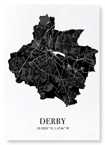 DERBY CUTOUT: Map Cutout Art Print