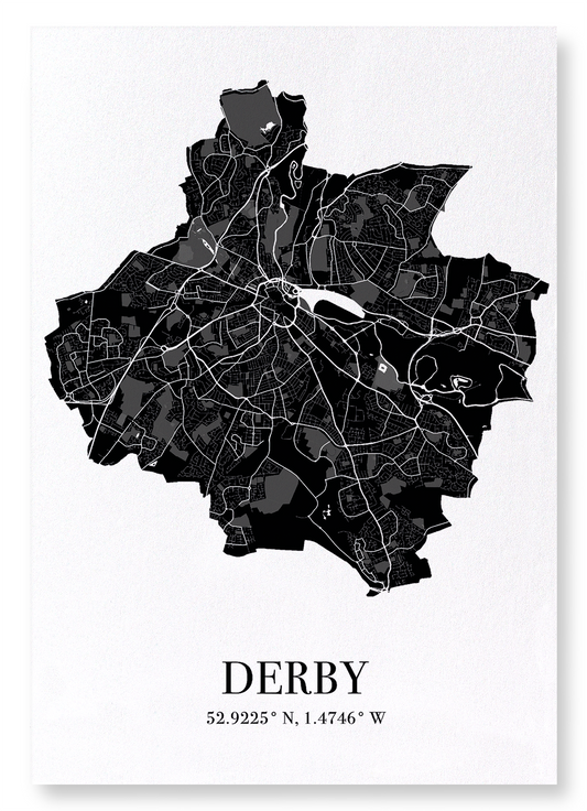 DERBY CUTOUT: Map Cutout Art Print
