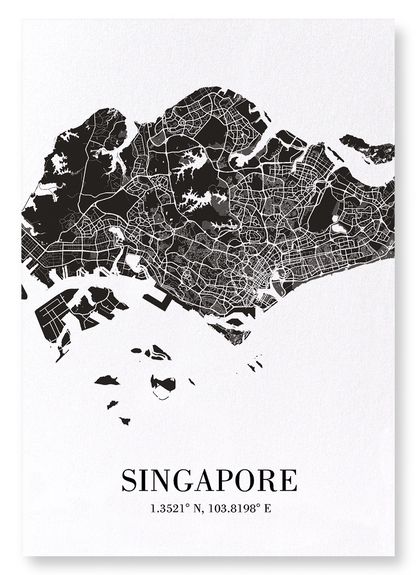 SINGAPORE CUTOUT: Map Cutout Art Print