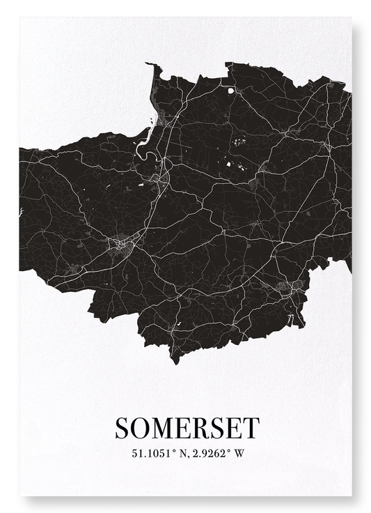 SOMERSET CUTOUT: Map Cutout Art Print