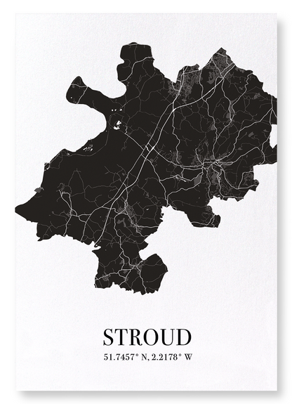 STROUD  CUTOUT: Map Cutout Art Print