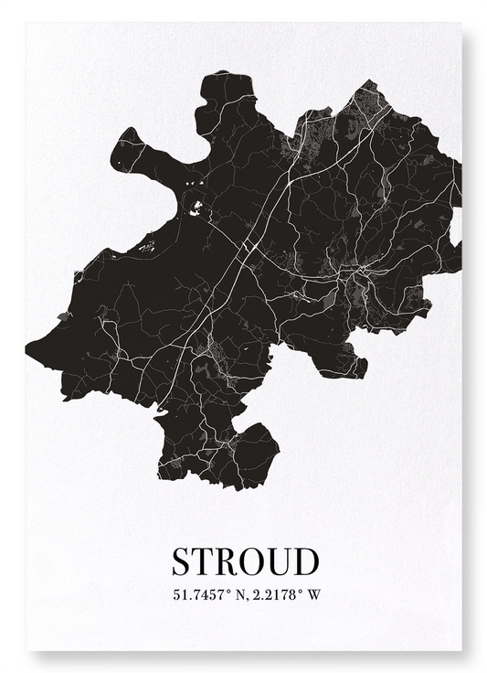 STROUD  CUTOUT: Map Cutout Art Print