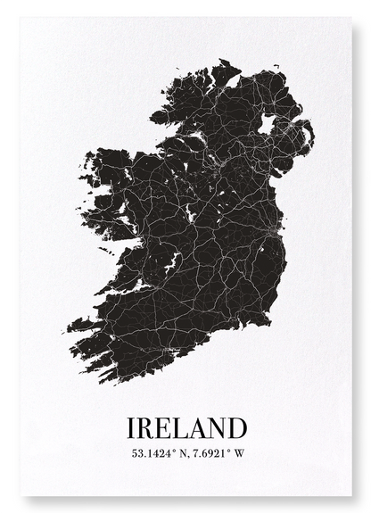 IRELAND CUTOUT: Map Cutout Art Print