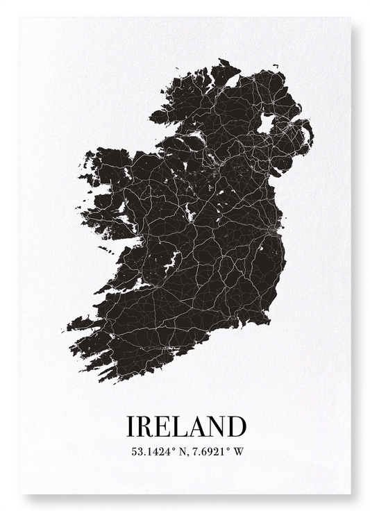 IRELAND CUTOUT: Map Cutout Art Print