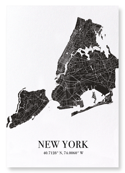 NEW YORK CUTOUT: Map Cutout Art Print