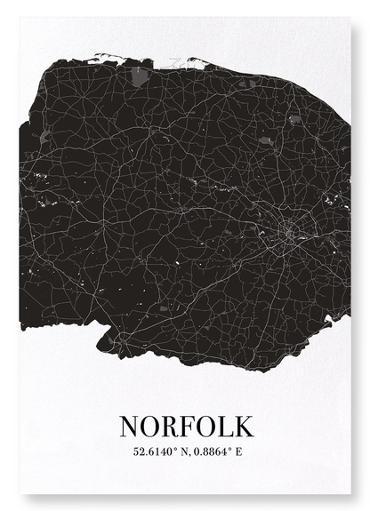 NORFOLK CUTOUT: Map Cutout Art Print
