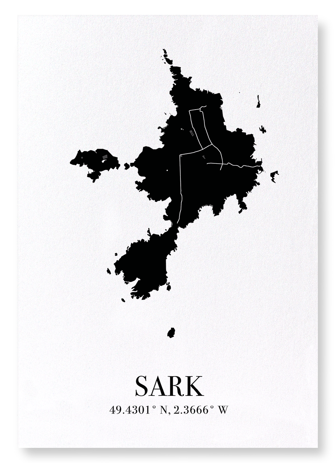 SARK CUTOUT: Map Cutout Art Print