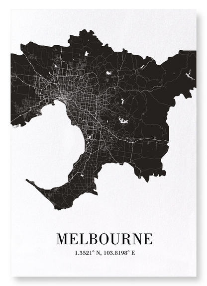 MELBOURNE CUTOUT: Map Cutout Art Print
