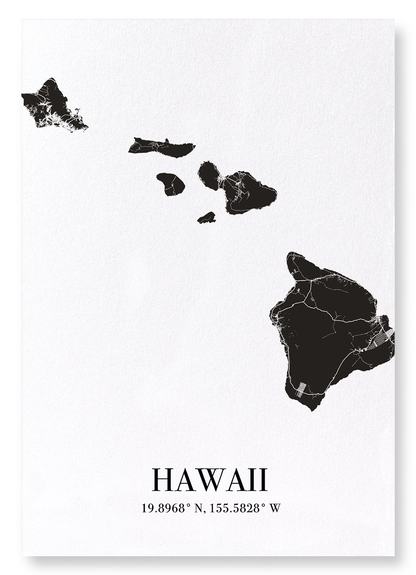 HAWAII CUTOUT: Map Cutout Art Print
