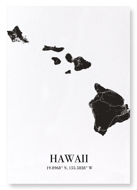 HAWAII CUTOUT: Map Cutout Art Print