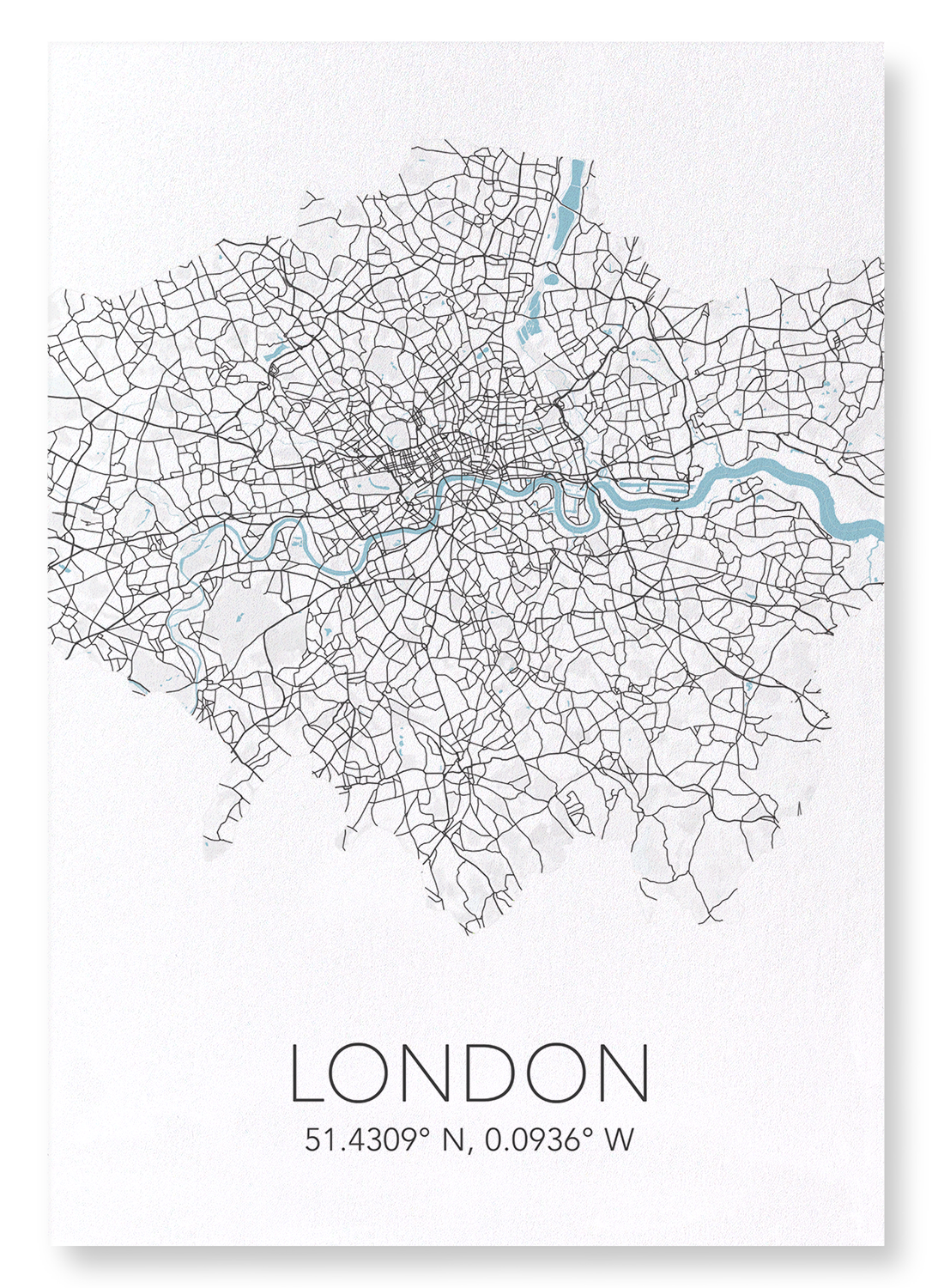 LONDON CUTOUT: Map Cutout Art Print
