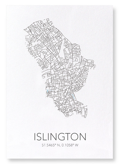 ISLINGTON CUTOUT: Map Cutout Art Print