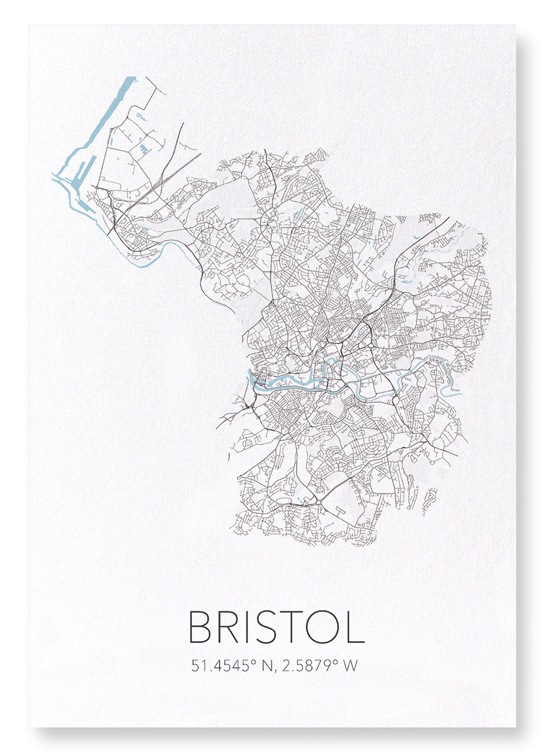 BRISTOL CUTOUT: Map Cutout Art Print