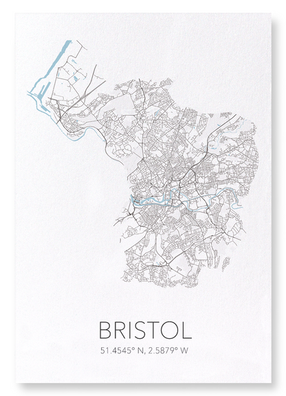 BRISTOL CUTOUT: Map Cutout Art Print