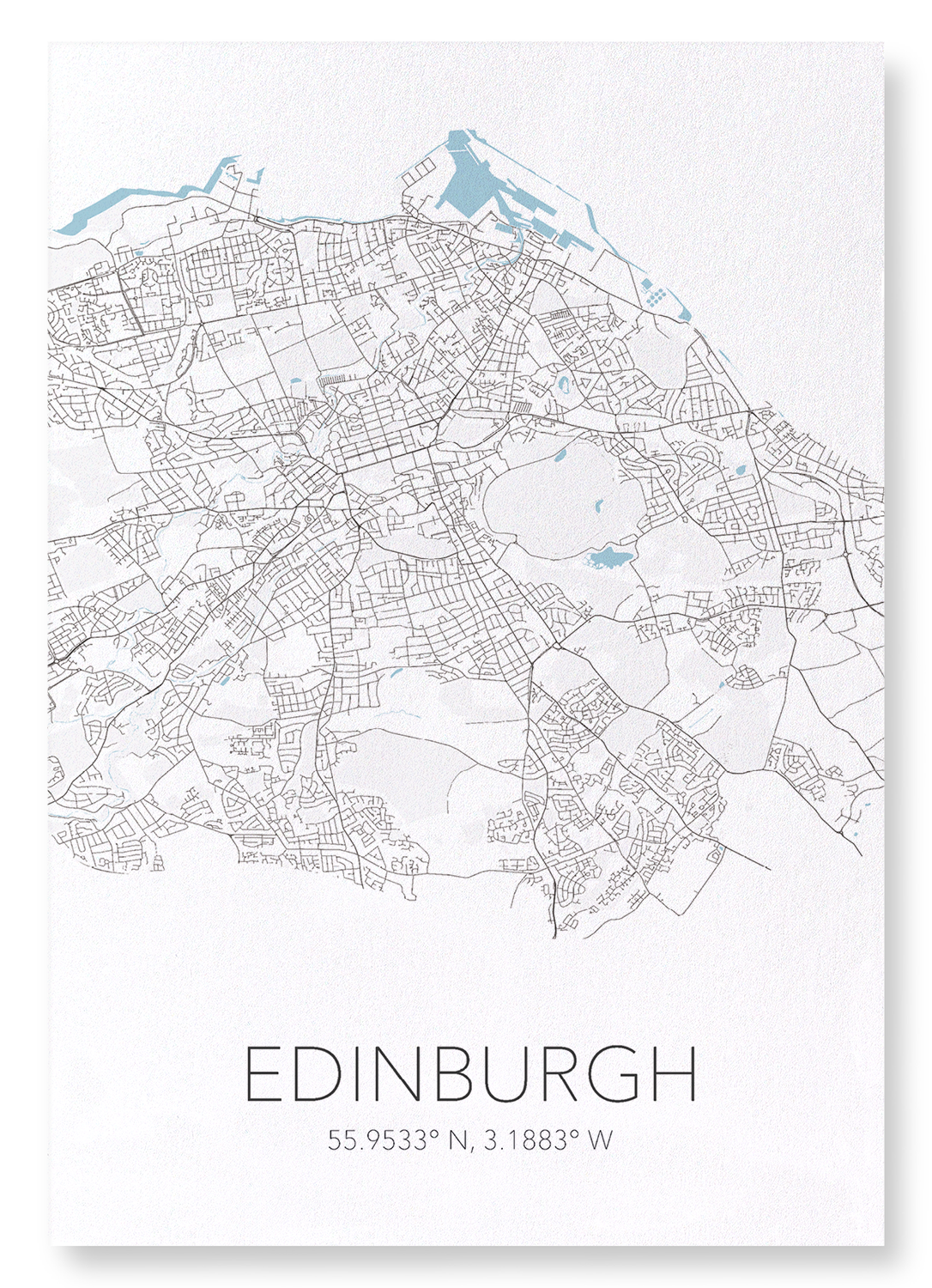 EDINBURGH CUTOUT: Map Cutout Art Print