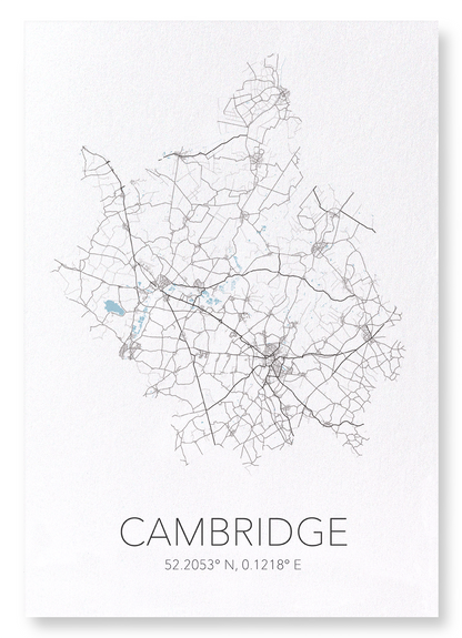 CAMBRIDGE CUTOUT: Map Cutout Art Print