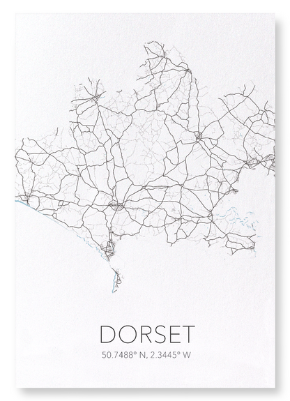 DORSET CUTOUT: Map Cutout Art Print