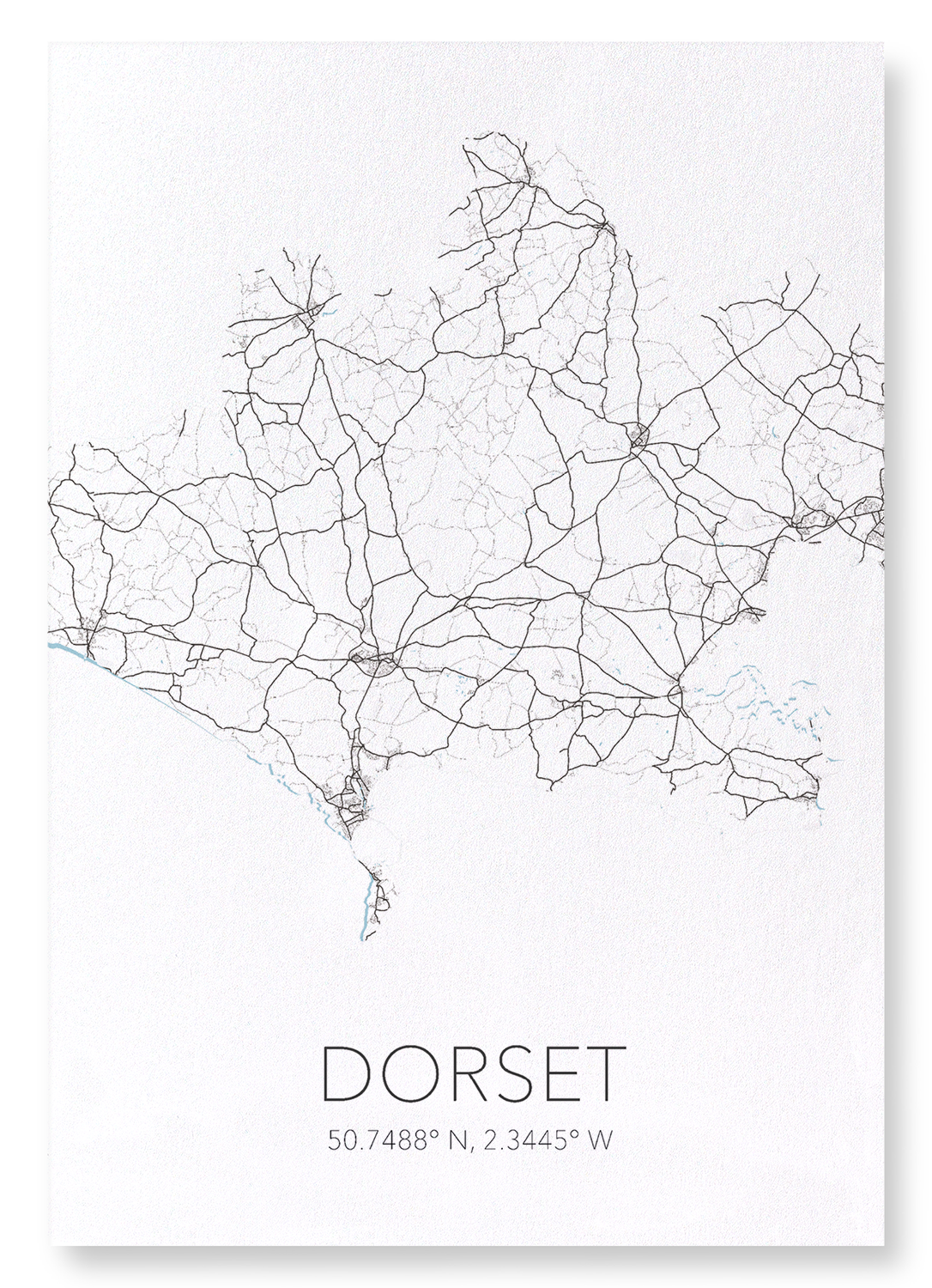 DORSET CUTOUT: Map Cutout Art Print