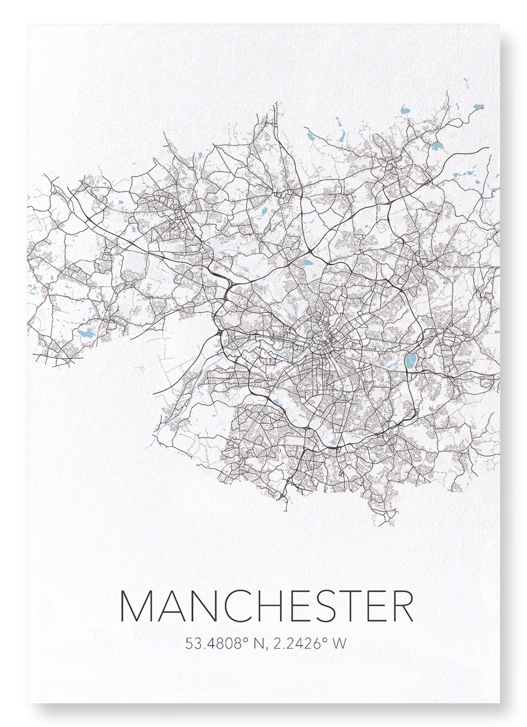 MANCHESTER CUTOUT: Map Cutout Art Print