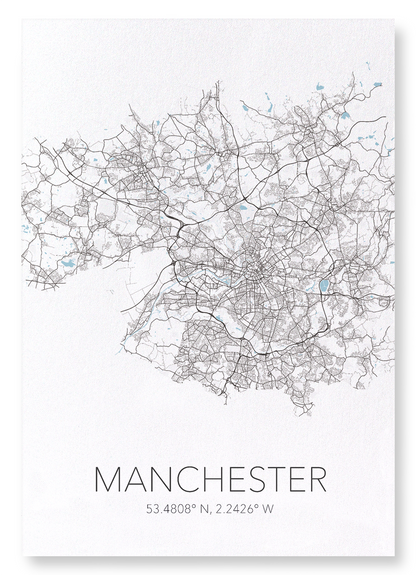 MANCHESTER CUTOUT: Map Cutout Art Print