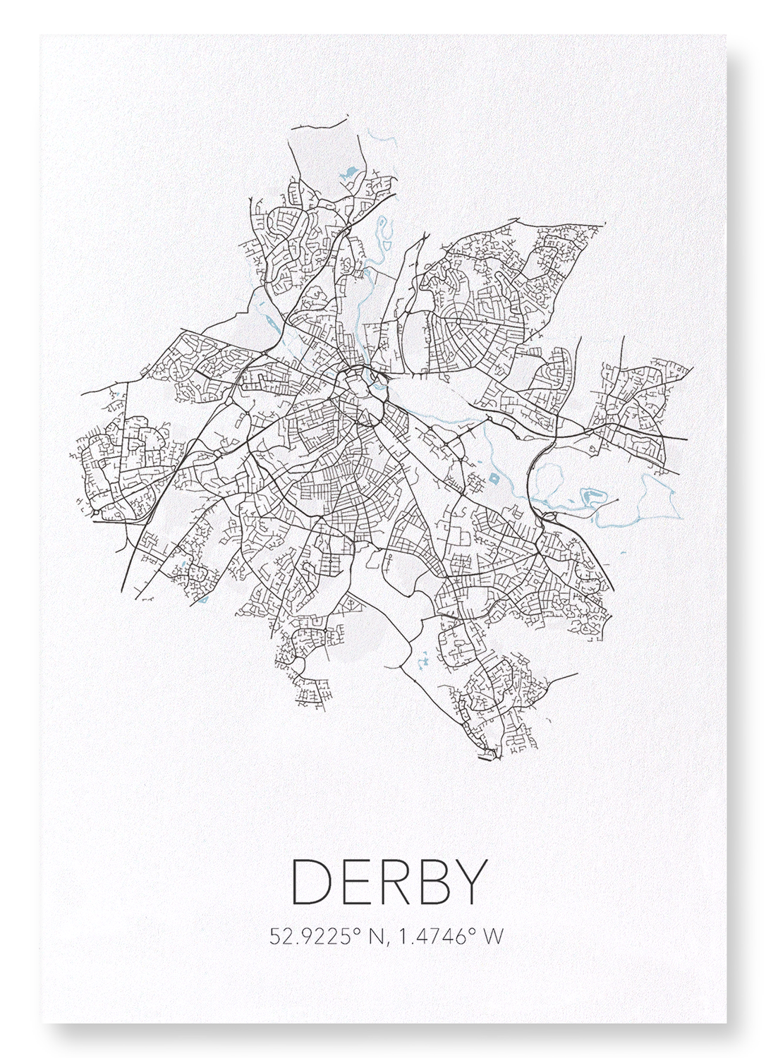 DERBY CUTOUT: Map Cutout Art Print