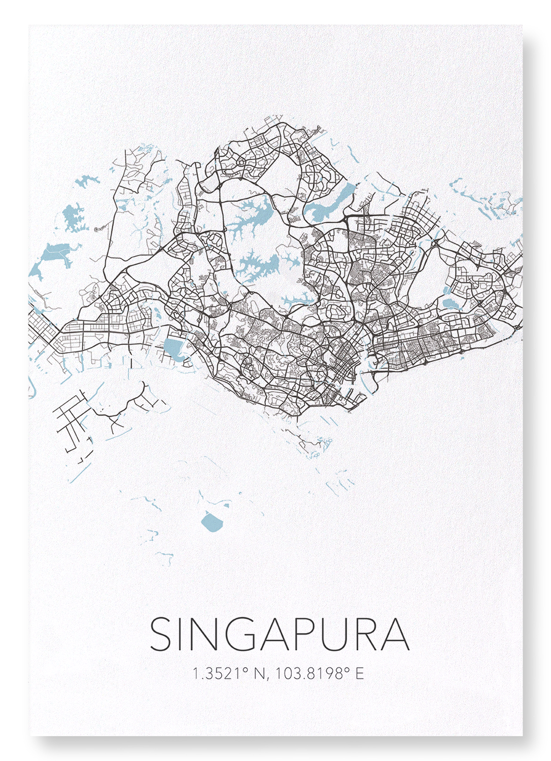 SINGAPORE CUTOUT: Map Cutout Art Print