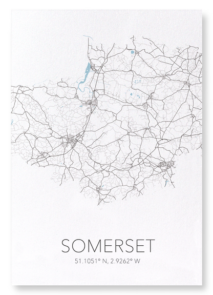 SOMERSET CUTOUT: Map Cutout Art Print
