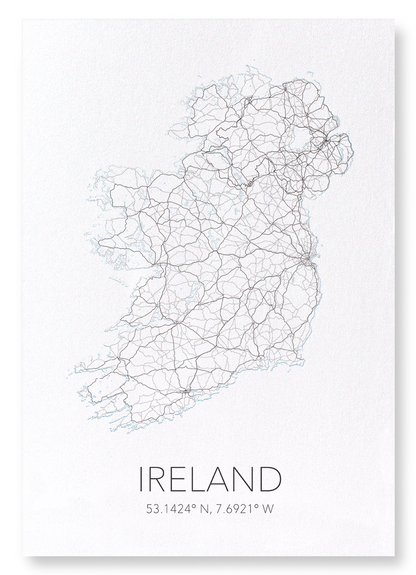 IRELAND CUTOUT: Map Cutout Art Print
