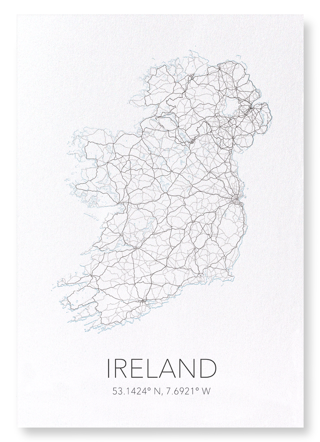 IRELAND CUTOUT: Map Cutout Art Print
