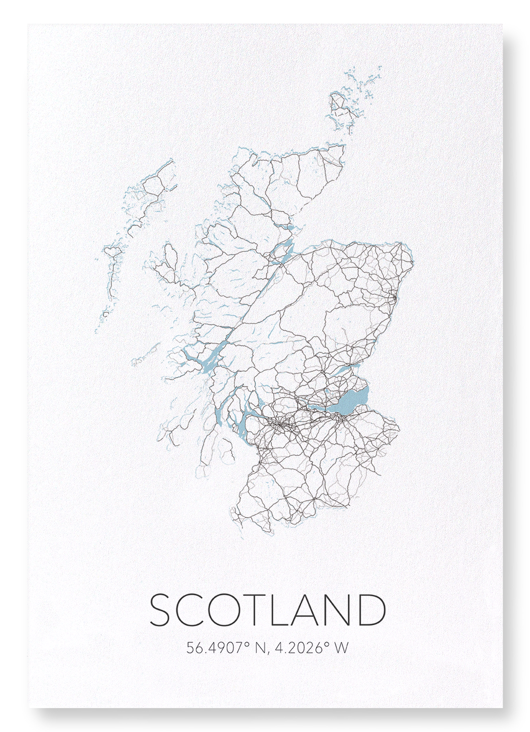 SCOTLAND CUTOUT: Map Cutout Art Print
