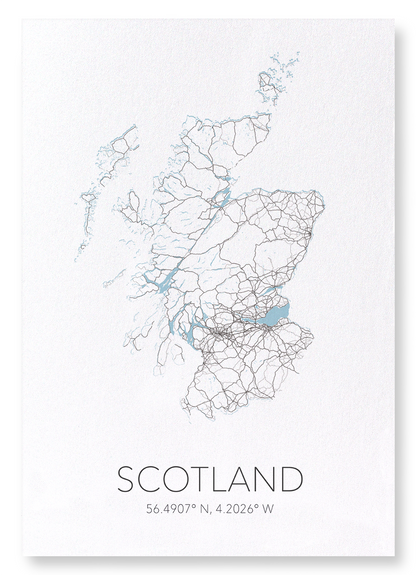 SCOTLAND CUTOUT: Map Cutout Art Print
