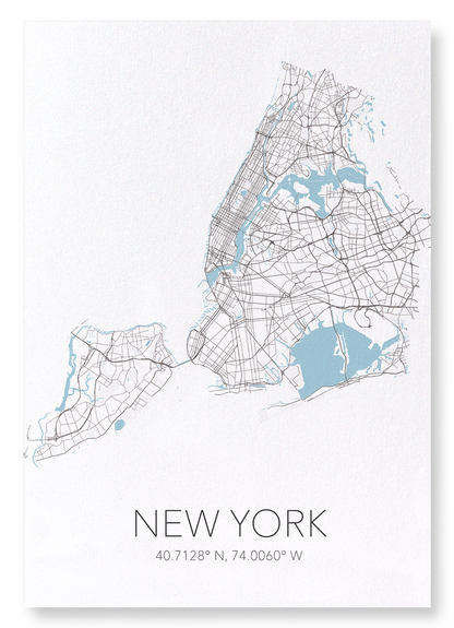 NEW YORK CUTOUT: Map Cutout Art Print