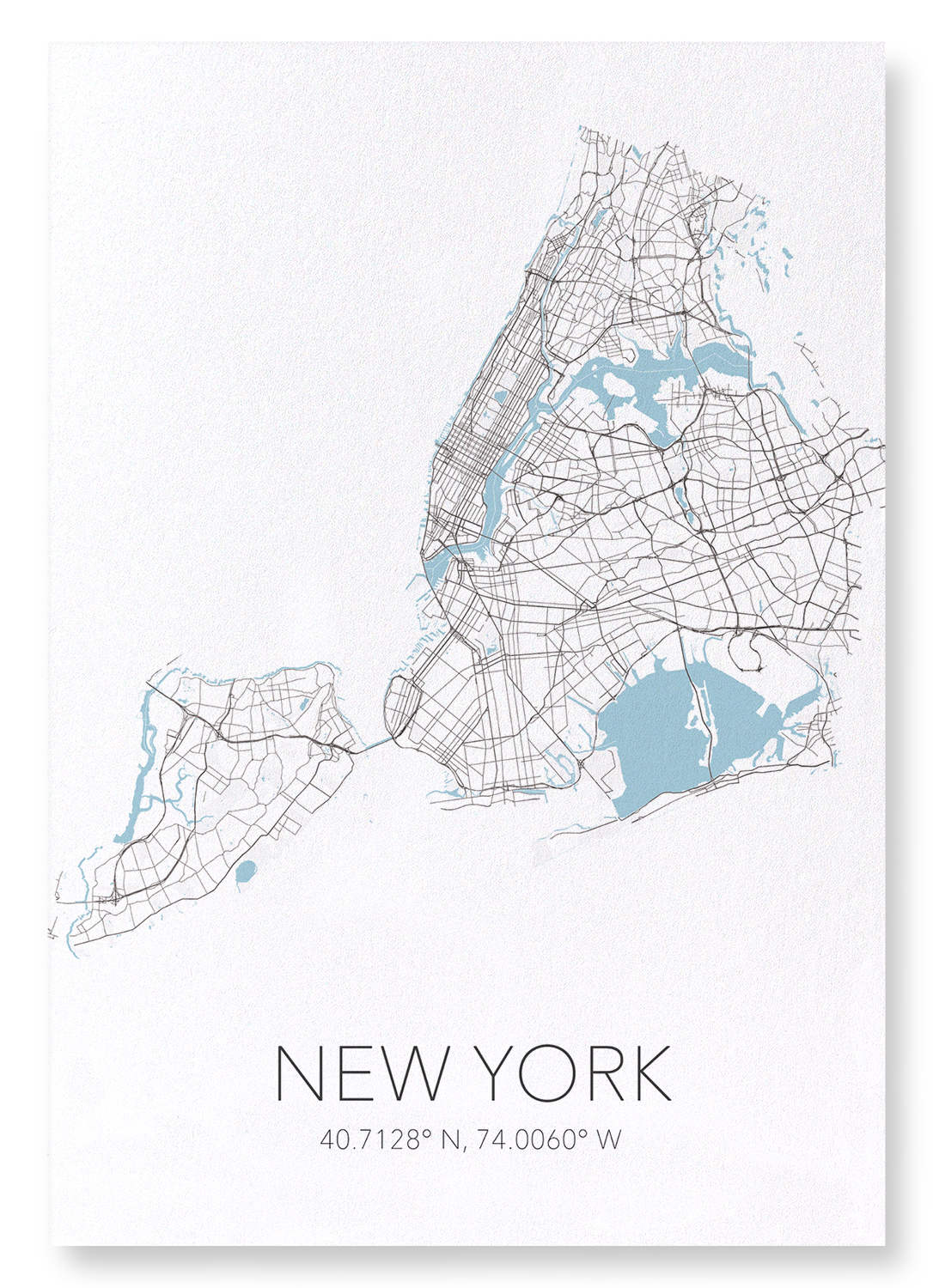 NEW YORK CUTOUT: Map Cutout Art Print