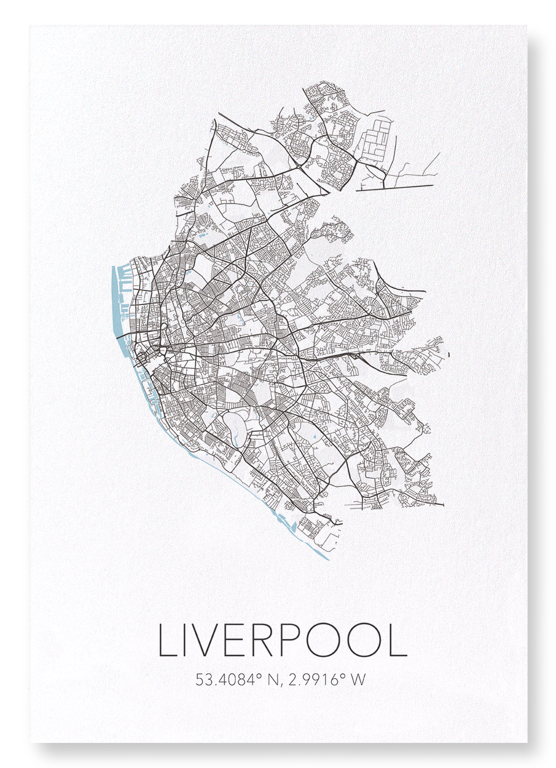 LIVERPOOL CUTOUT: Map Cutout Art Print