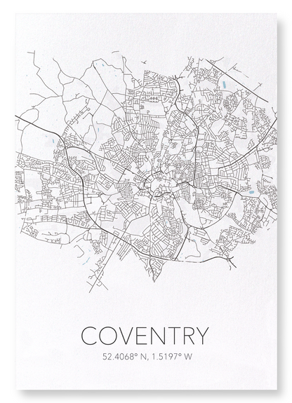 COVENTRY CUTOUT: Map Cutout Art Print