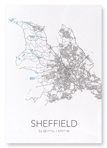 SHEFFIELD CUTOUT: Map Cutout Art Print