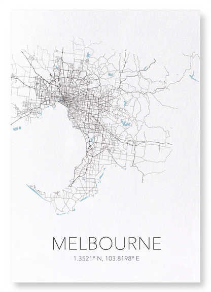 MELBOURNE CUTOUT: Map Cutout Art Print