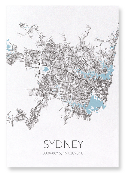 SYDNEY CUTOUT: Map Cutout Art Print