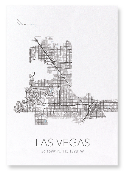 LAS VEGAS CUTOUT: Map Cutout Art Print
