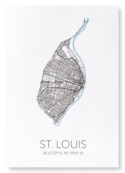 ST. LOUIS CUTOUT: Map Cutout Art Print