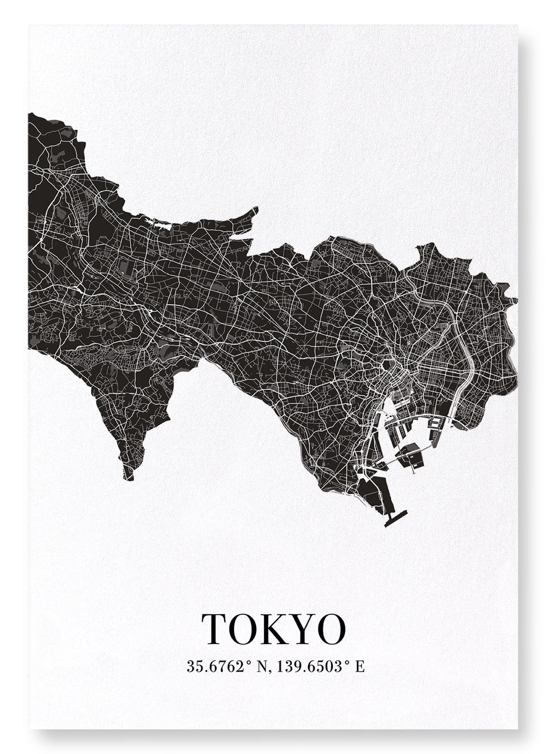 TOKYO CUTOUT: Map Cutout Art Print