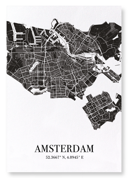 AMSTERDAM CUTOUT: Map Cutout Art Print
