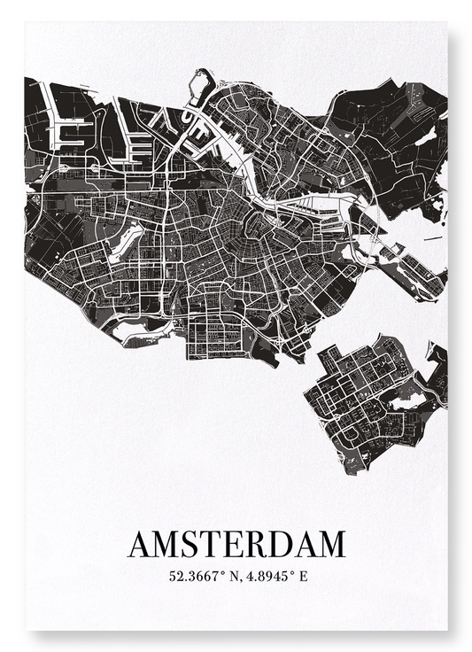 AMSTERDAM CUTOUT: Map Cutout Art Print