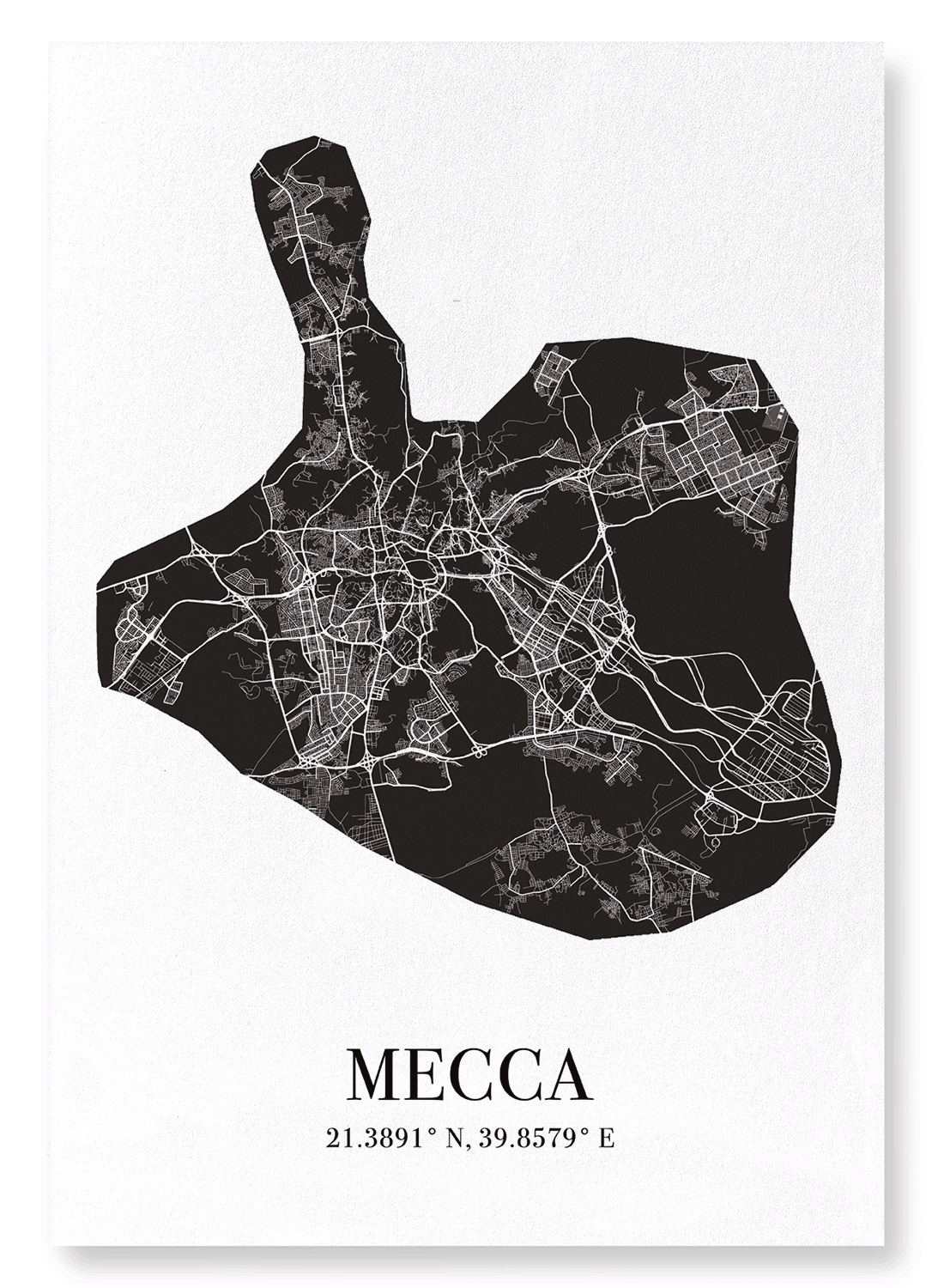 MECCA CUTOUT: Map Cutout Art Print