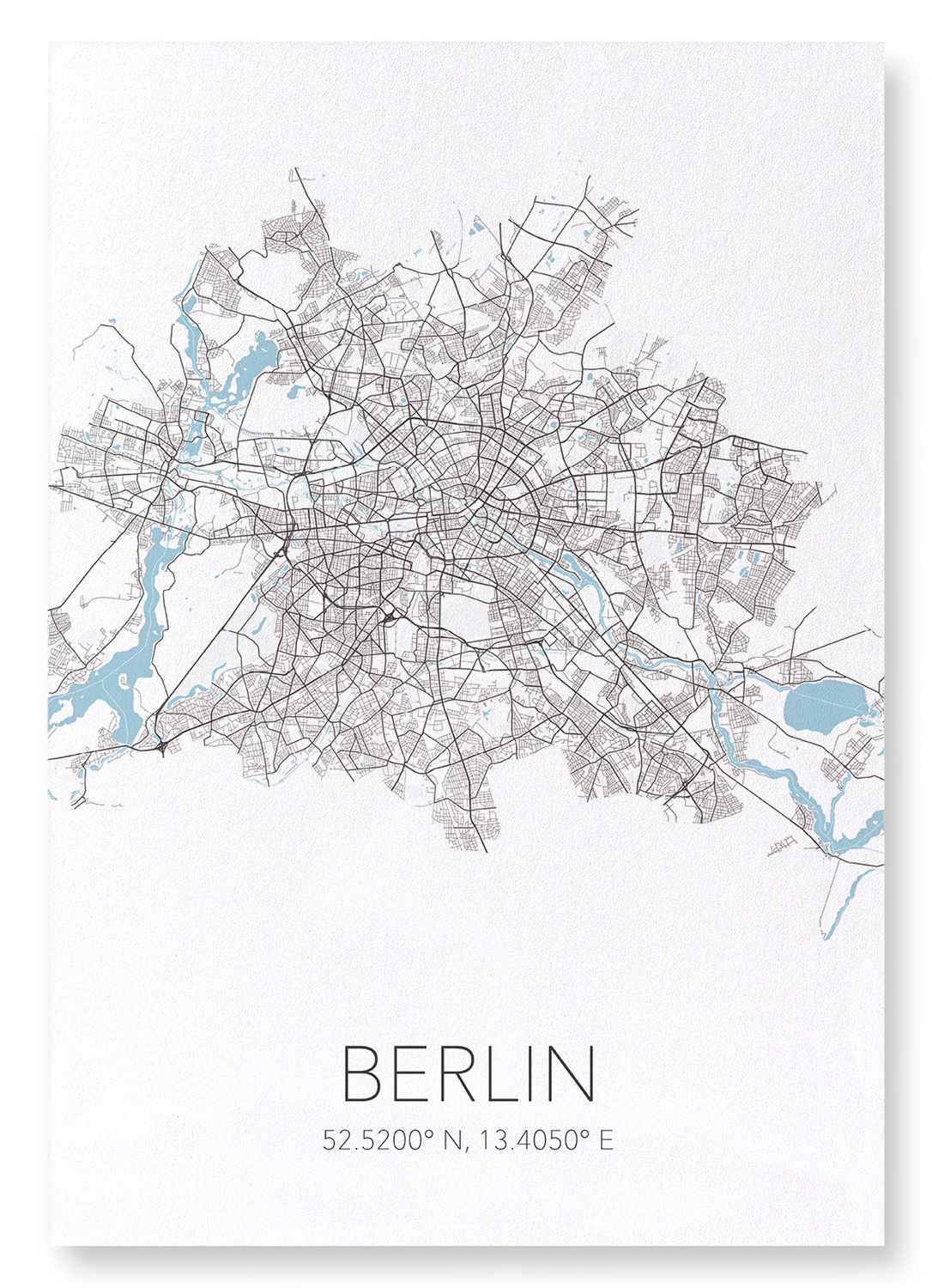 BERLIN CUTOUT: Map Cutout Art Print