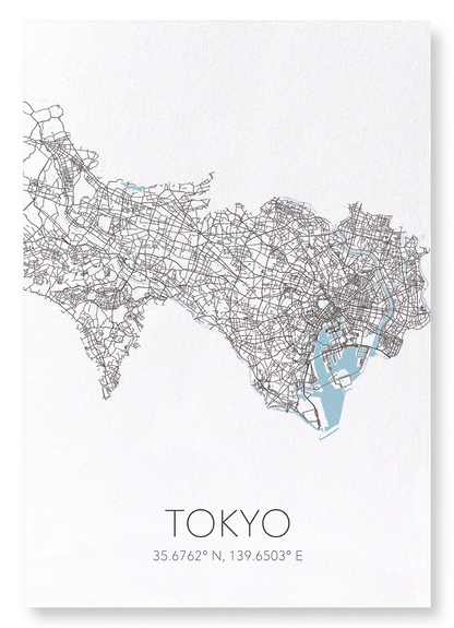TOKYO CUTOUT: Map Cutout Art Print