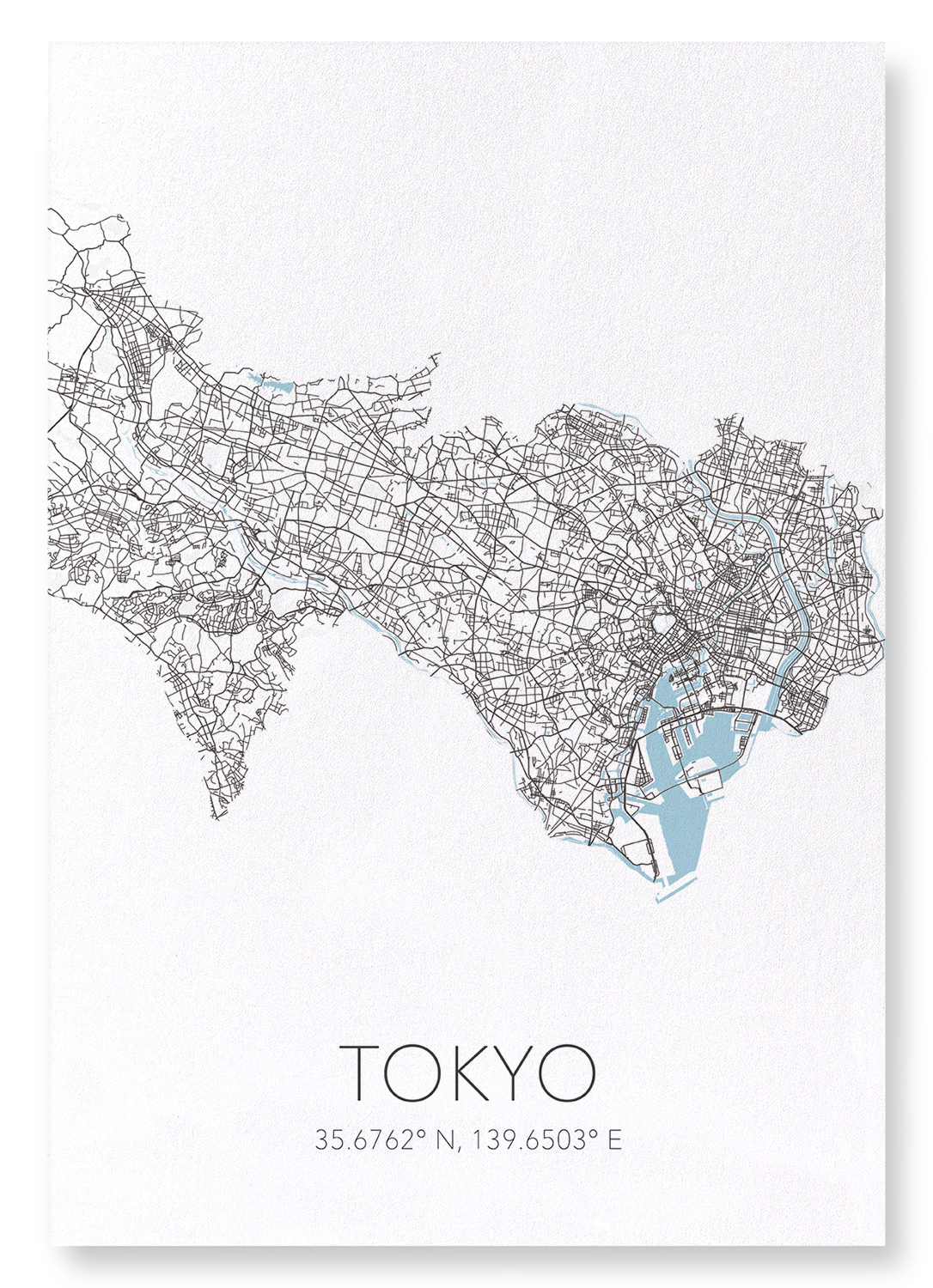 TOKYO CUTOUT: Map Cutout Art Print