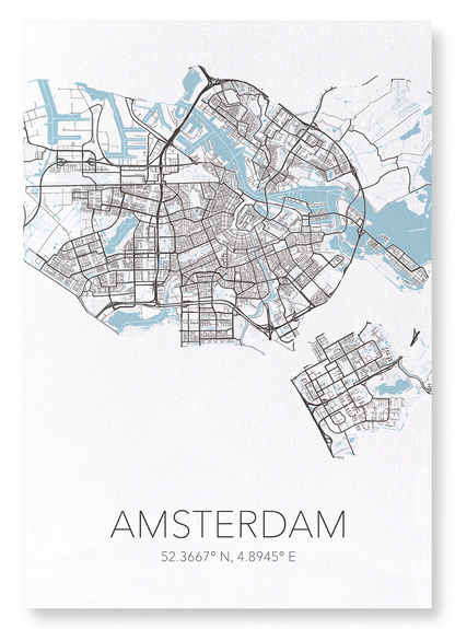 AMSTERDAM CUTOUT: Map Cutout Art Print