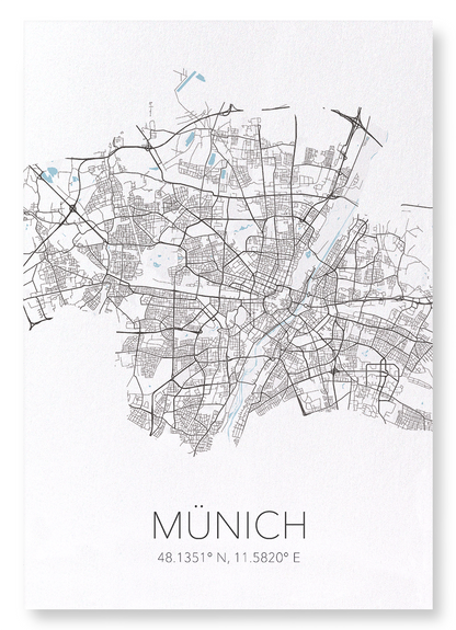 MUNICH CUTOUT: Map Cutout Art Print