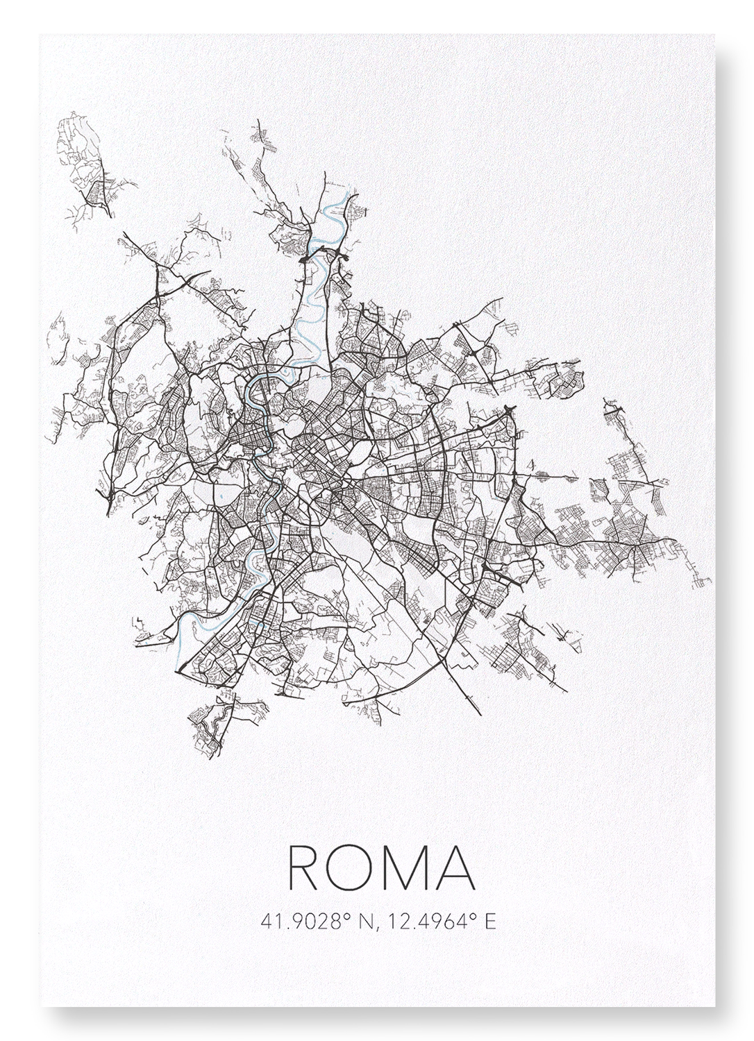 ROME CUTOUT: Map Cutout Art Print